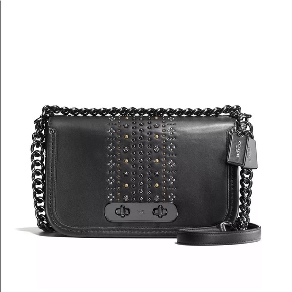 Coach 55631  Bandana Rivets Swagger Shoulder - Picture 2 of 15